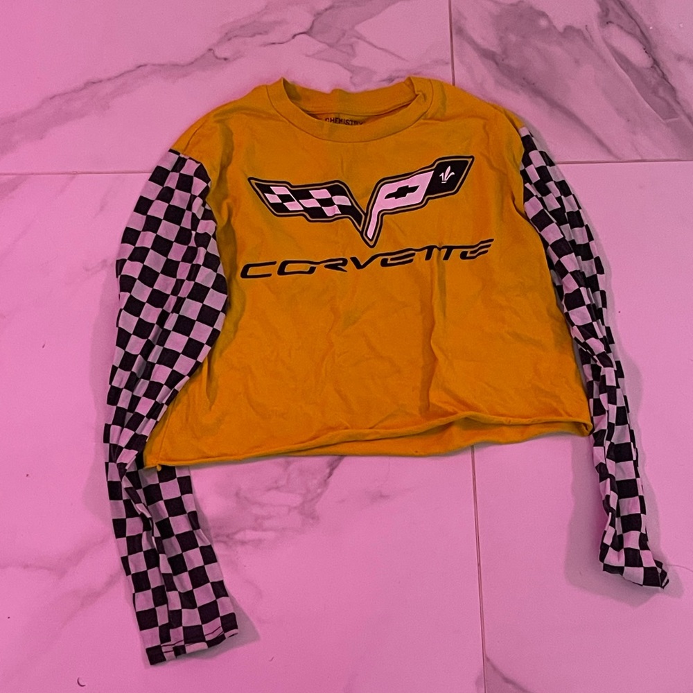 Cropped corvette shirt size small from forever 21